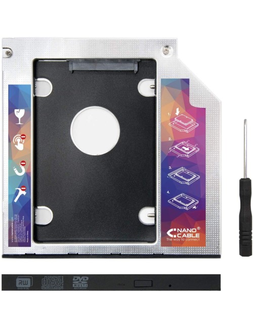 ADAPTADOR NANO CABLE DE DISC DUR HD SSD DE 9.5mm 2.5" SATA ( 10.99.0101 )