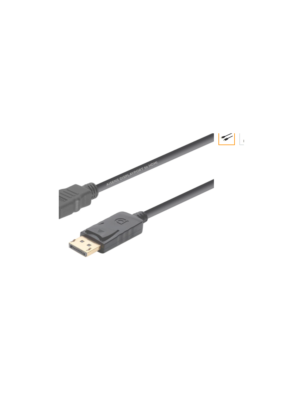 CABLE AISENS DISPLAYPORT MASCLE A HDMI MASCLE 2MTS NEGRE ( A125-0364 )