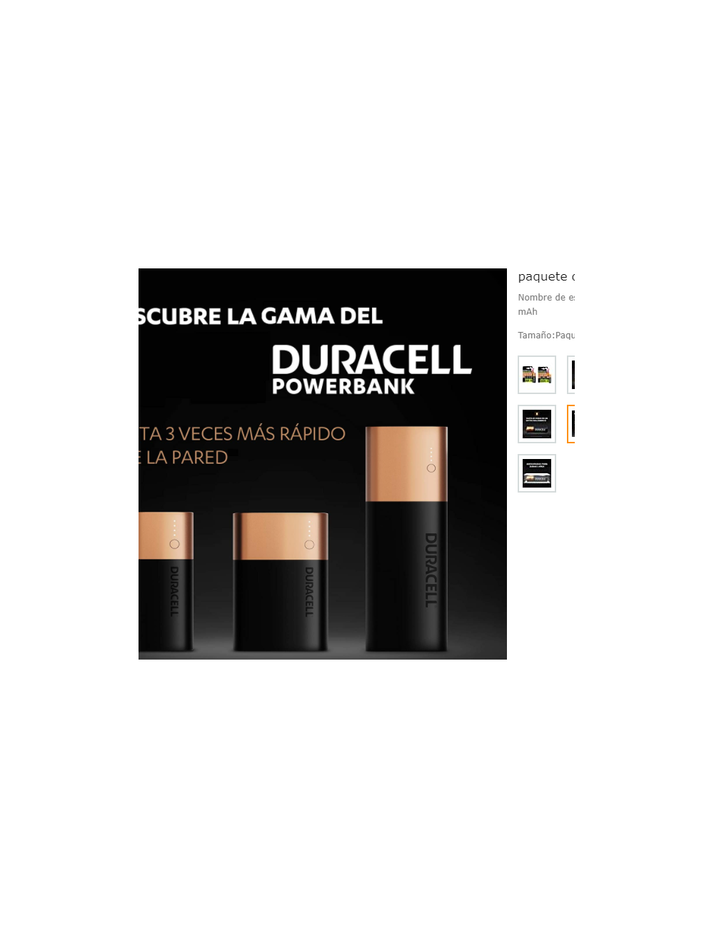 PACK DE 4 PLIES AA DURACELL 1.2V RECARREGABLES ( HR06-P )
