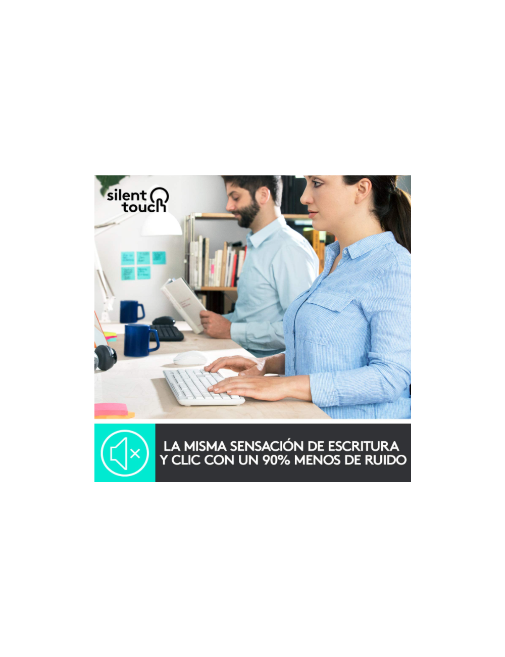 TECLAT I RATOLI INALAMBRIC LOGITECH SILENT TOUCH MK295 BLANC ( 920-009822 )