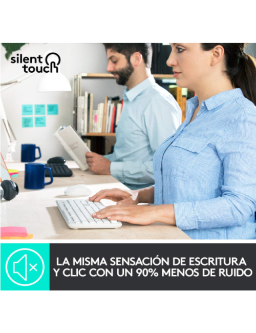 TECLAT I RATOLI INALAMBRIC LOGITECH SILENT TOUCH MK295 BLANC ( 920-009822 )