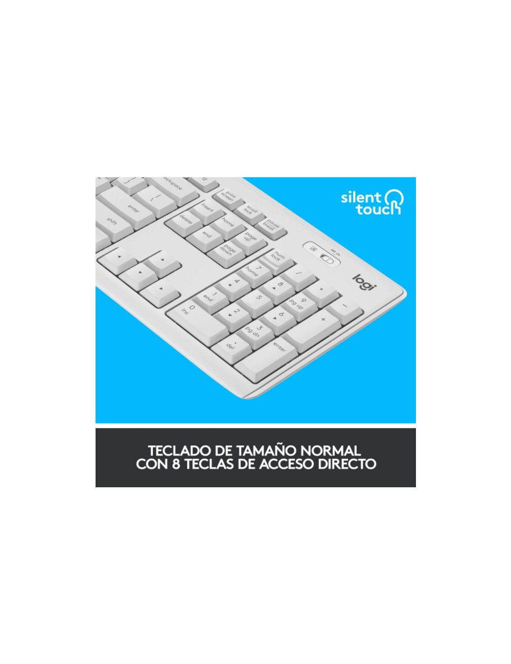 TECLAT I RATOLI INALAMBRIC LOGITECH SILENT TOUCH MK295 BLANC ( 920-009822 )