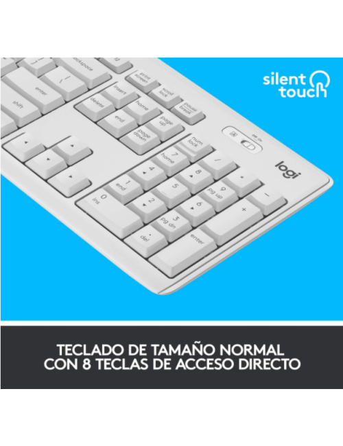 TECLAT I RATOLI INALAMBRIC LOGITECH SILENT TOUCH MK295 BLANC ( 920-009822 )