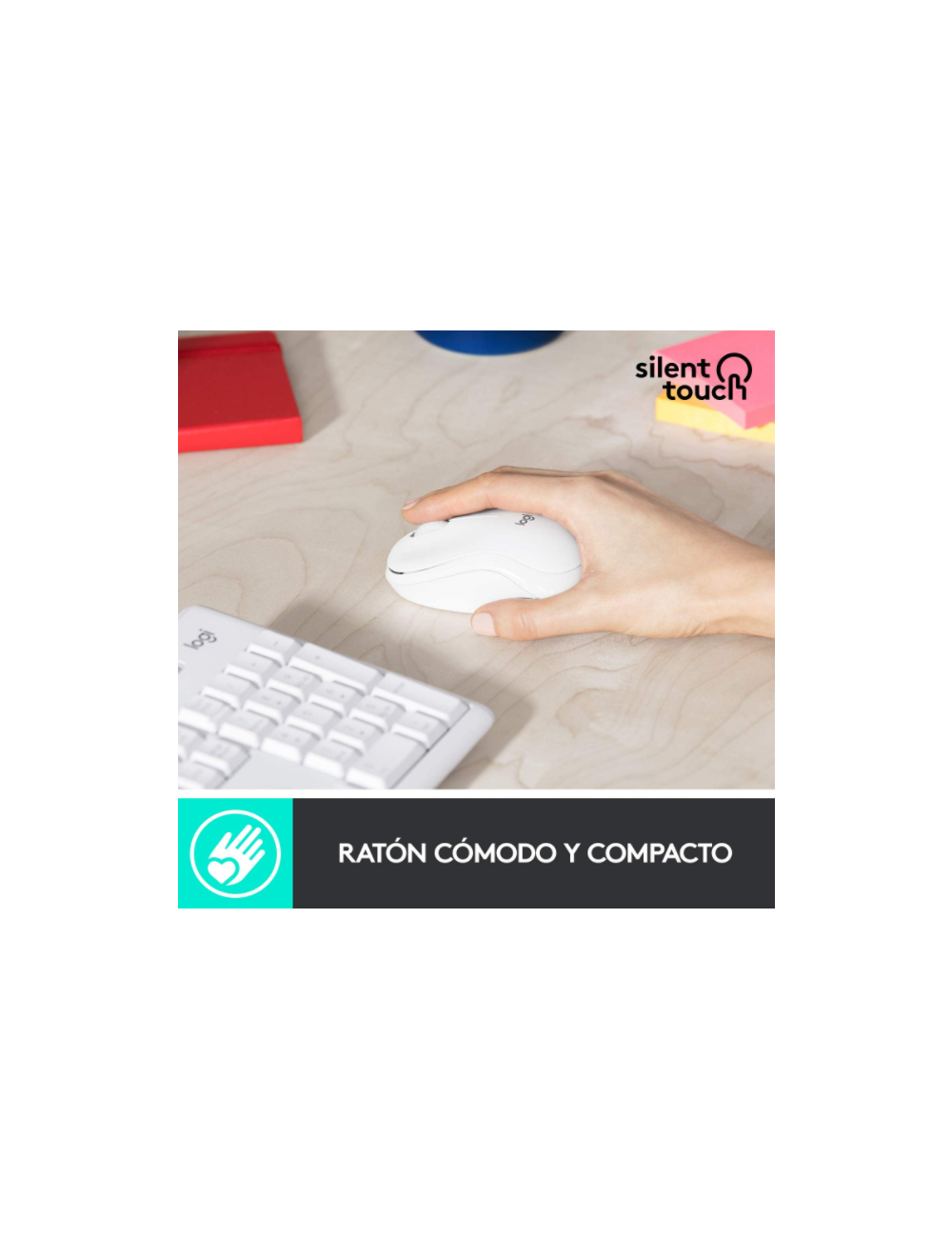 TECLAT I RATOLI INALAMBRIC LOGITECH SILENT TOUCH MK295 BLANC ( 920-009822 )