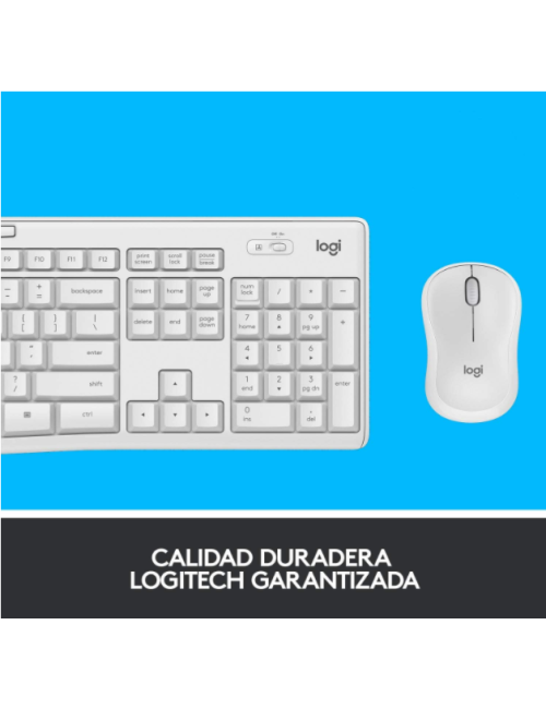 TECLAT I RATOLI INALAMBRIC LOGITECH SILENT TOUCH MK295 BLANC ( 920-009822 )