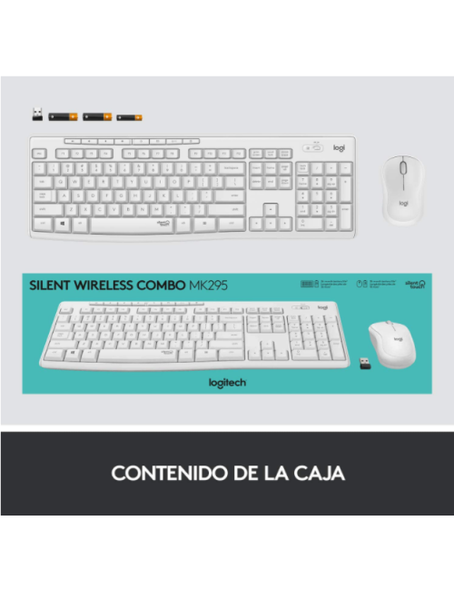 TECLAT I RATOLI INALAMBRIC LOGITECH SILENT TOUCH MK295 BLANC ( 920-009822 )