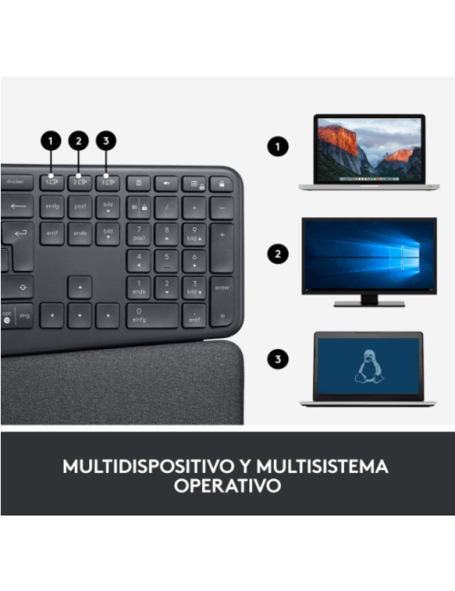 TECLAT LOGITECH ERGO K860 WIRELESS GRAFIT ( 920-010105 )