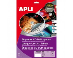 ETIQUETES CD OPACAS APLI 50...