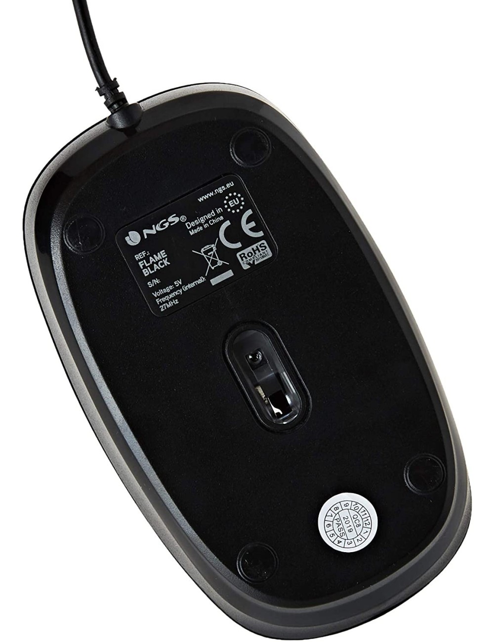 RATOLI AMB CABLE NGS FLAME - 800DPI - SCROLL   2 BOTONS - USB - COLOR NEGRE