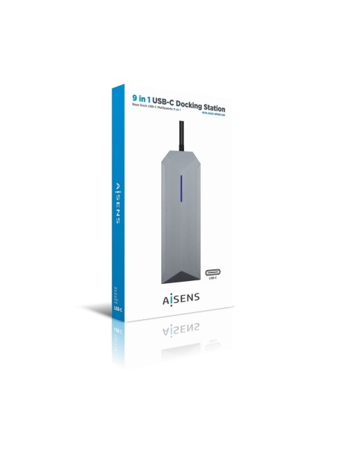 DOCKING USB 3.2 USB-C AISENS - 1 HDMI - 3 USB - 1 RJ45 - 1 AUDIO - 1 LECTOR TARGETA - GRIS ( ASUC-9P001 - GR )
