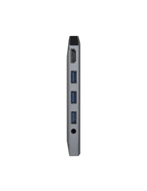 DOCKING USB 3.2 USB-C AISENS - 1 HDMI - 3 USB - 1 RJ45 - 1 AUDIO - 1 LECTOR TARGETA - GRIS ( ASUC-9P001 - GR )